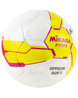 Мяч футбольный "MIKASA FT557B-YP", р.5, 32панели, глянцевый ПВХ, ручная сшивка, латексная камера, бело-желтый Белый-фото 2 additional image